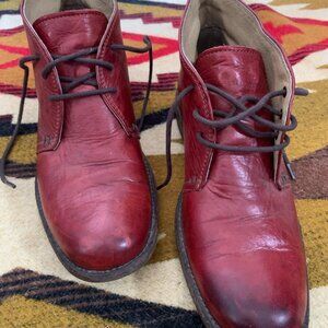 Red Frye Booties